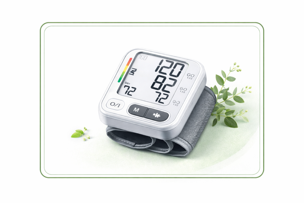 tensiómetros de muñeca digitales compactos para medir la tensión arterial en casa